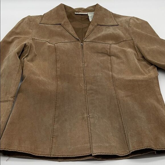 Faded Glory Genuine Leather Brown Jacket - Picture 7 of 14